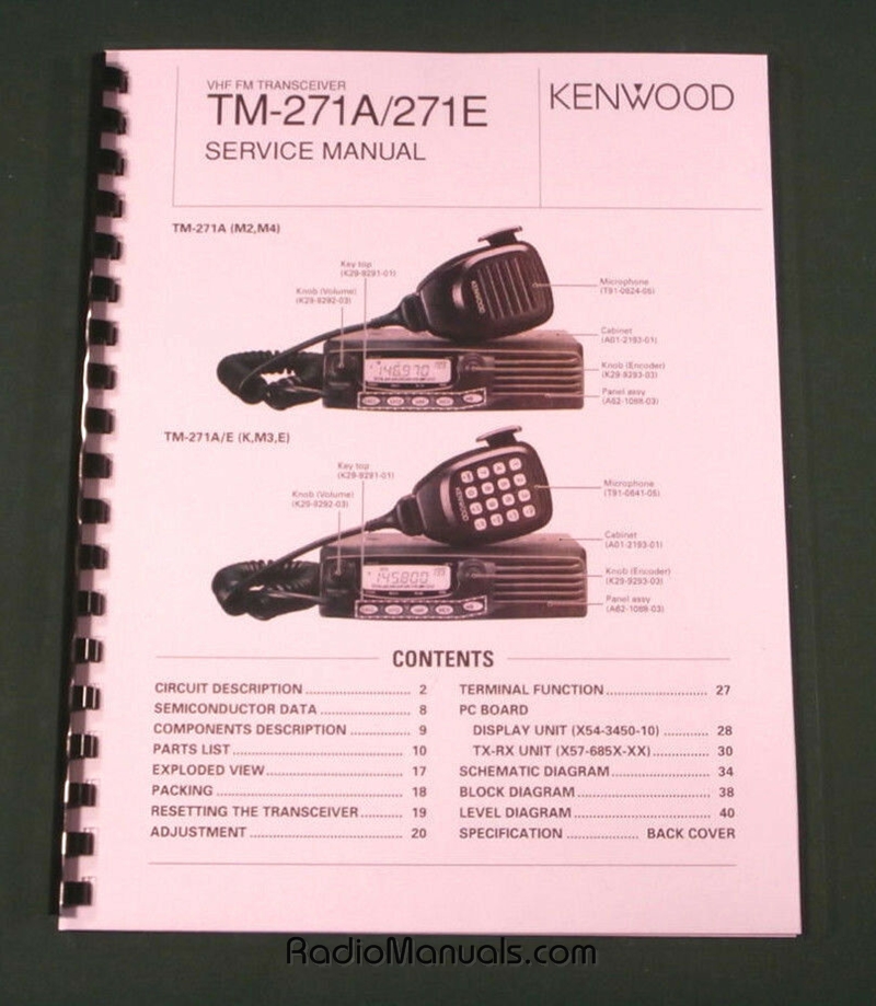 Kenwood TM-271A Service Manual - Click Image to Close